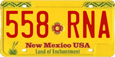 NM license plate 558RNA