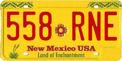 NM license plate 558RNE