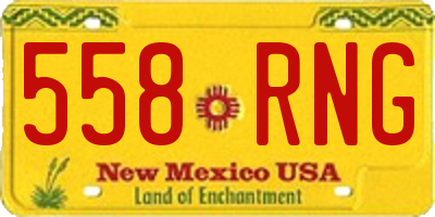 NM license plate 558RNG