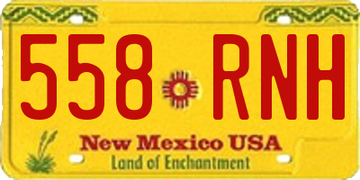 NM license plate 558RNH