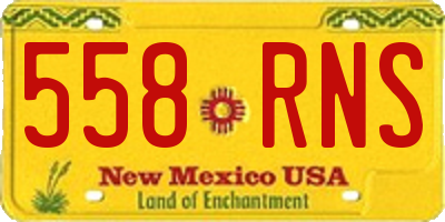 NM license plate 558RNS