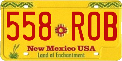 NM license plate 558ROB
