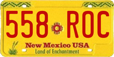 NM license plate 558ROC