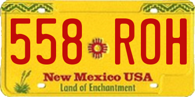 NM license plate 558ROH