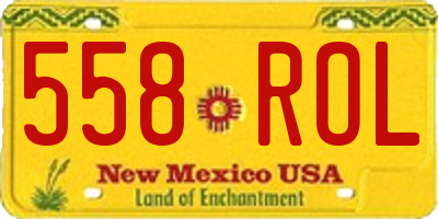 NM license plate 558ROL