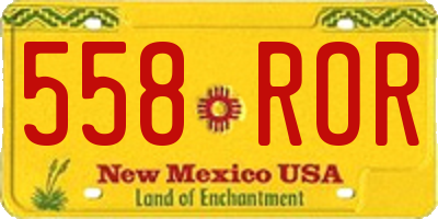 NM license plate 558ROR