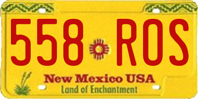 NM license plate 558ROS
