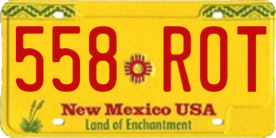 NM license plate 558ROT