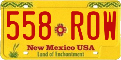 NM license plate 558ROW