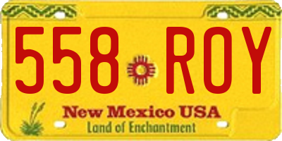 NM license plate 558ROY