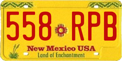 NM license plate 558RPB