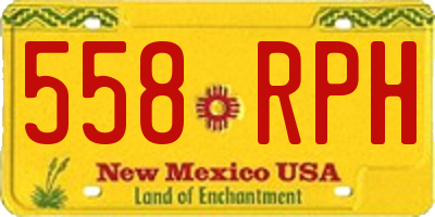 NM license plate 558RPH