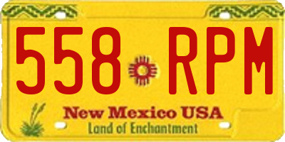 NM license plate 558RPM