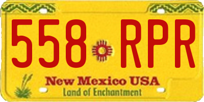 NM license plate 558RPR