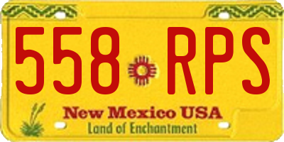 NM license plate 558RPS