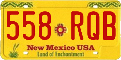 NM license plate 558RQB