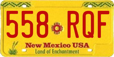 NM license plate 558RQF