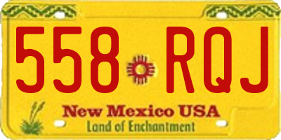 NM license plate 558RQJ