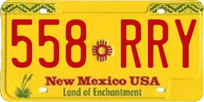 NM license plate 558RRY