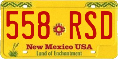 NM license plate 558RSD
