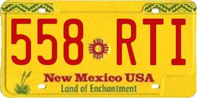 NM license plate 558RTI