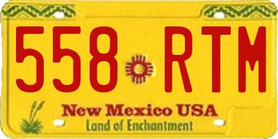 NM license plate 558RTM
