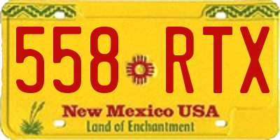 NM license plate 558RTX