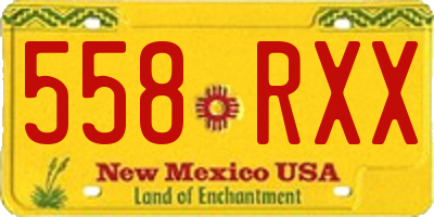 NM license plate 558RXX