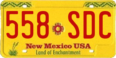 NM license plate 558SDC