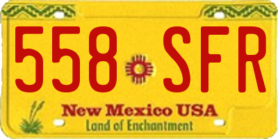 NM license plate 558SFR