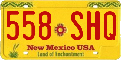 NM license plate 558SHQ