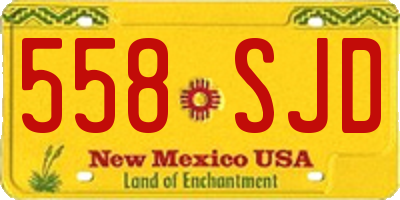 NM license plate 558SJD