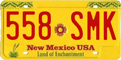 NM license plate 558SMK