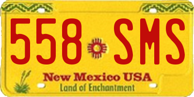 NM license plate 558SMS