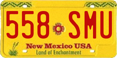 NM license plate 558SMU