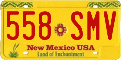 NM license plate 558SMV
