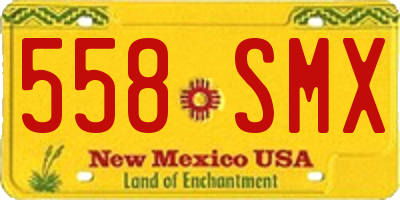 NM license plate 558SMX