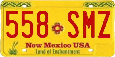 NM license plate 558SMZ