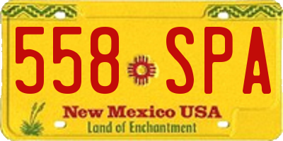 NM license plate 558SPA