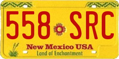 NM license plate 558SRC