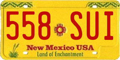 NM license plate 558SUI