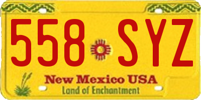 NM license plate 558SYZ