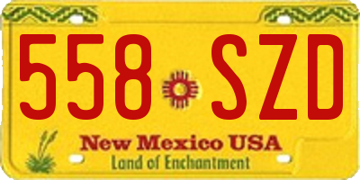 NM license plate 558SZD
