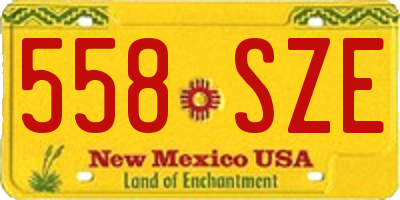 NM license plate 558SZE