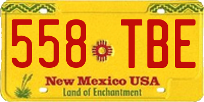 NM license plate 558TBE