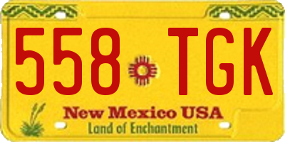 NM license plate 558TGK