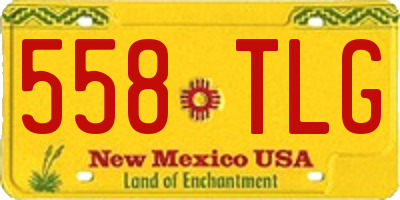 NM license plate 558TLG