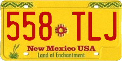 NM license plate 558TLJ