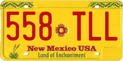 NM license plate 558TLL