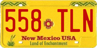 NM license plate 558TLN